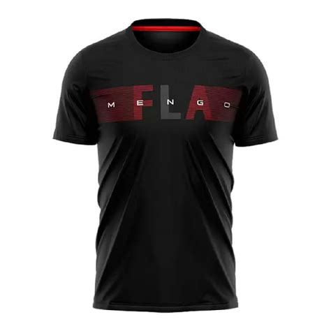 Camiseta Braziline Flamengo Core Masculino Preto Titanes Esportes