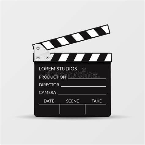 Movie Clapperboard Vector Set Stock Vector Illustration Of Camera