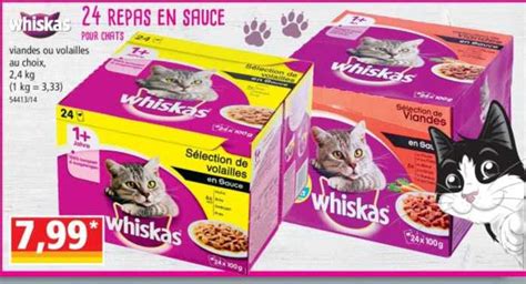 Promo Whiskas Repas En Sauce Pour Chats Chez Norma Icatalogue Fr