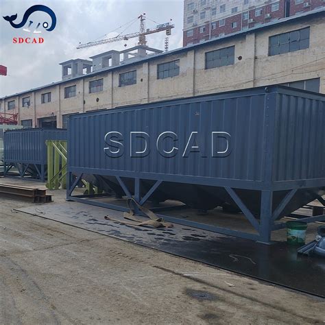 Sdcad Container Type Mini Fly Ash Horizontal Storage Cement Silos