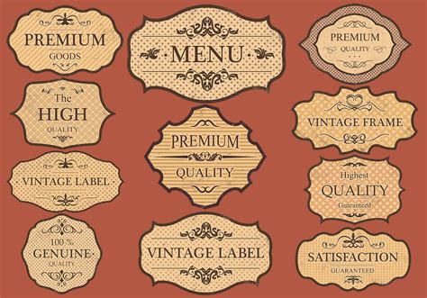 Vintage Labels Vector Set 82238 Vector Art At Vecteezy