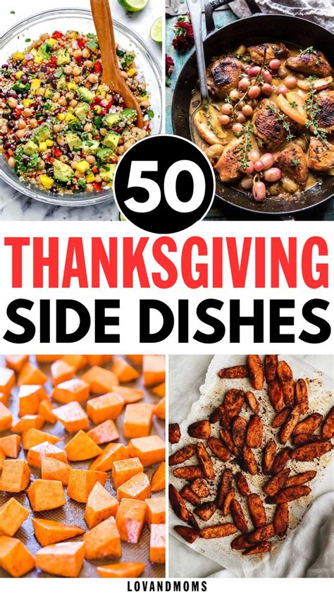 Thanksgiving Side Dishes With Text Overlay That Reads 50 Thanksgiving