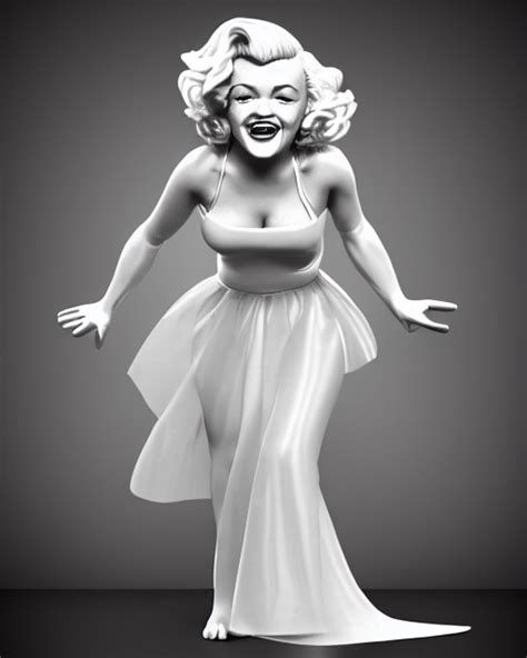 Krea Ai Full Body D Render Of Marilyn Monroe As A Funko P