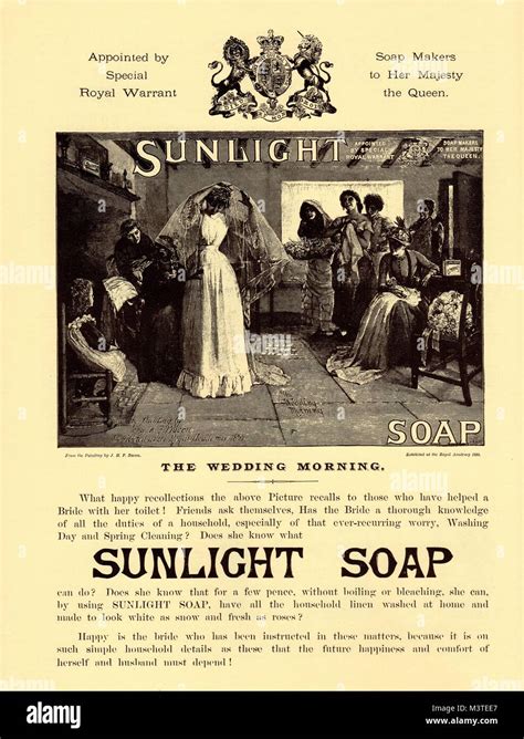 Victorian Advertising Poster Circa For Sunlight Soap Stock