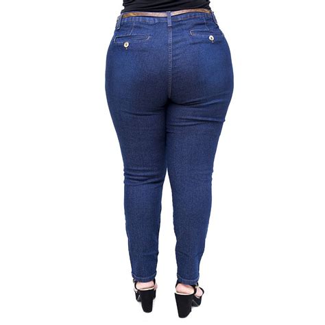 Calça Jeans Feminina Cambos Plus Size Skinny Greiciane Azul Ane Jeans