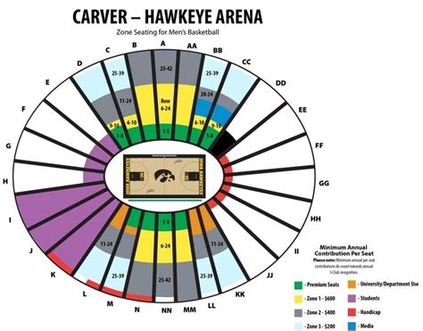 Carver Hawkeye Arena Seating Chart Number Of Rows - Arena Seating Chart