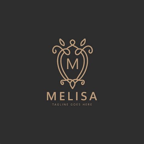 Diseño de logotipo de letra m inicial elegante simple Vector Premium