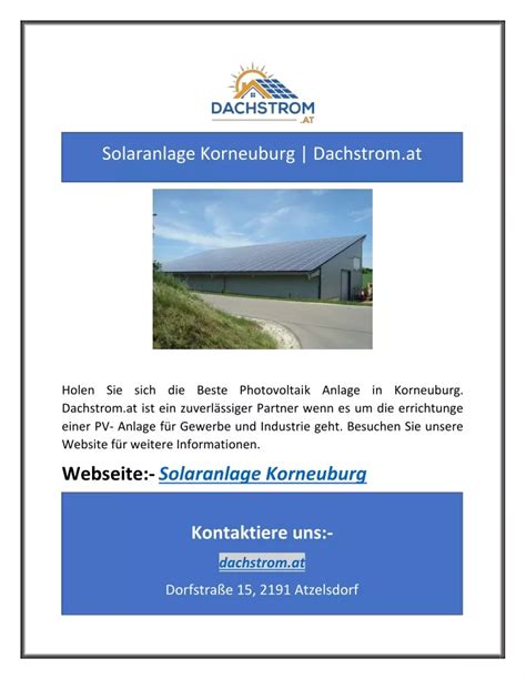 Ppt Solaranlage Korneuburg Dachstrom At Powerpoint Presentation