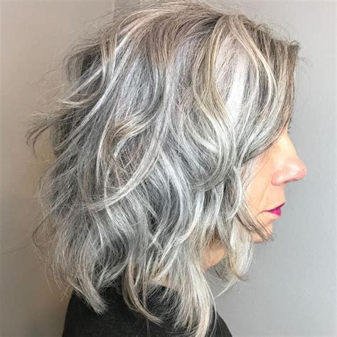 32 Curly Gray Shag Over 60 Grey Hair Styles For Women Best Human