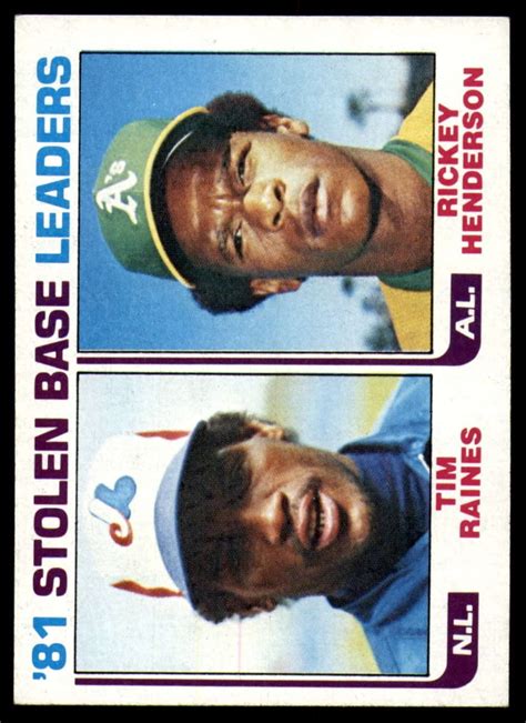 Amazon 1982 Topps Baseball 164 Tim Raines Rickey Henderson