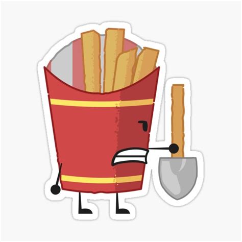 "BFDIA Fries" Sticker for Sale by Pixiefunpup | Redbubble