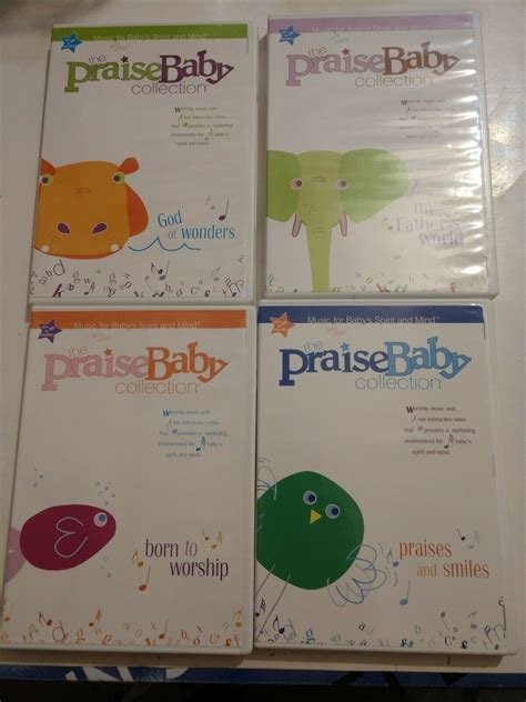 Praise Baby 4 DVD Gift Set Interactive Kids Worship Music Videos ...