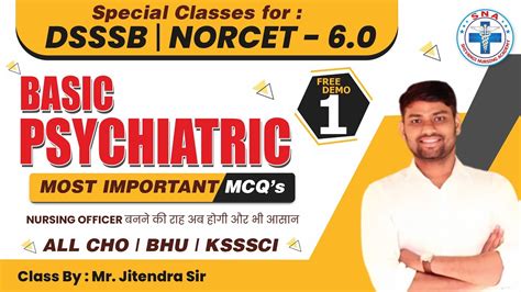 Topic Basic Psychiatric Dsssb Norcet All Cho Bhu Class