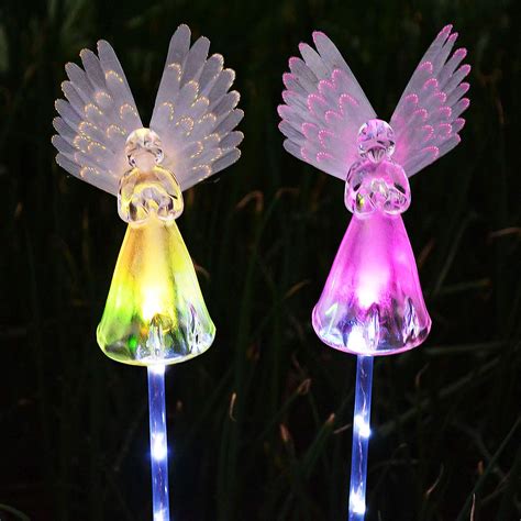 Buy Awinking 2 Packs Solar Angel Lights Outdoor Color Changing Angel