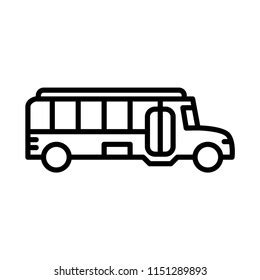 School Bus Outline Vector Icon Stock Vector (Royalty Free) 1151289893 ...