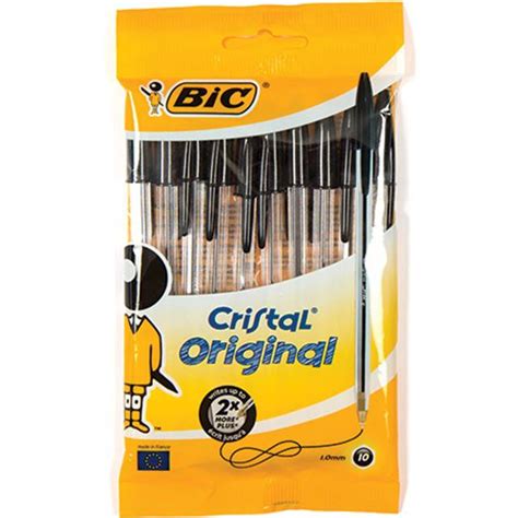 Bic Cristal Original Ballpoint Pens Black 10 Pack • Price