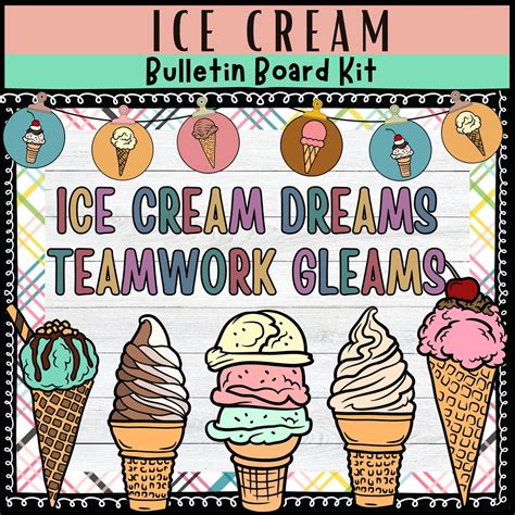 Sweet Summer Bulletin Board, Ice Cream Bulletin Board, Digital Download, Classroom Door Decor ...