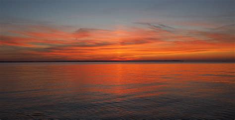 wallpaper sea, sunset, horizon, landscape HD : Widescreen : High ...