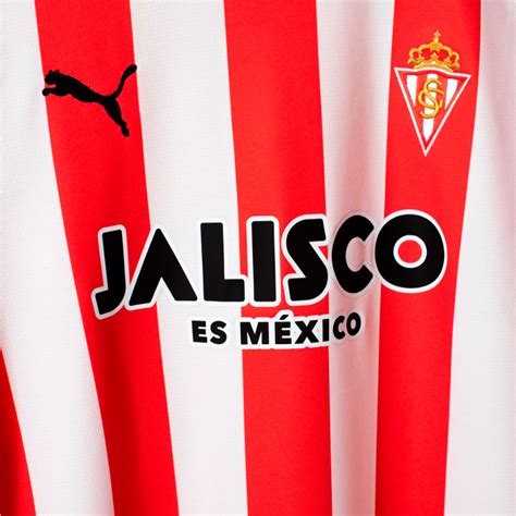 Camiseta Puma Sporting Gijón Primera Equipación 2023 2024 Red White