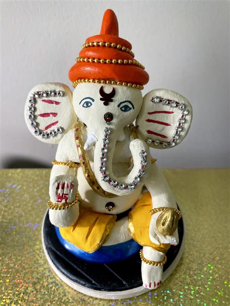 Making Clay Ganesha At Home