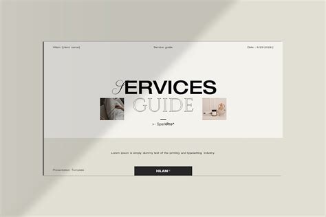 Services & Pricing Guide Template on Behance