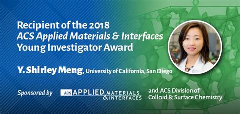 2018 Acs Applied Materials And Interfaces Young Investigator Award Winner