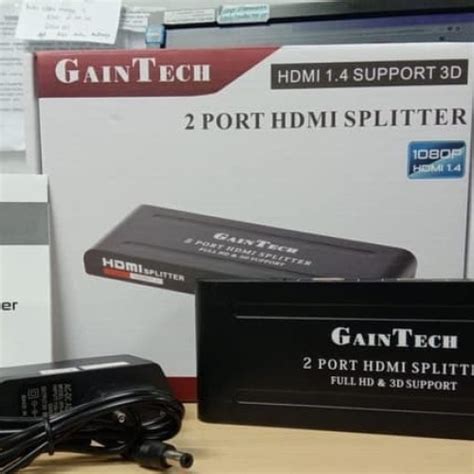 Jual HDMI SPLITTER 1 2 Port GAINTECH FULL HD 3D SUPPORT Kota