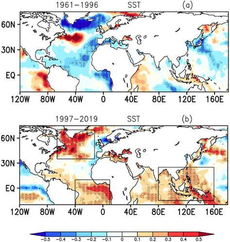 Regression Maps Of The Sea Surface Temperature Sst Anomalies