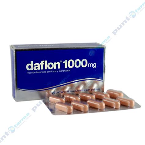 Daflón 1000 mg Caja de 30 Comprimidos Recubiertos Punto Farma