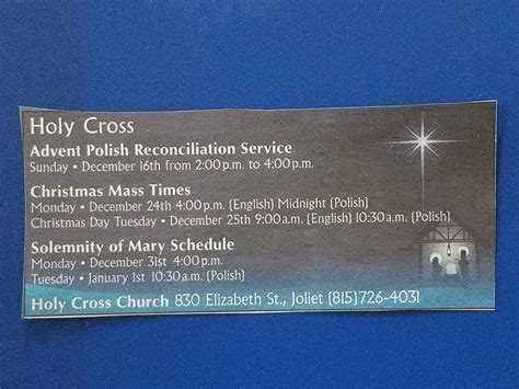 Holy Cross Church Christmas Mass Schedule | Joliet, IL Patch