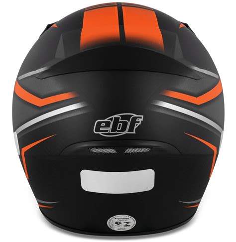 Capacete Ebf New Spark Ilusion Preto Fosco E Laranja R Em