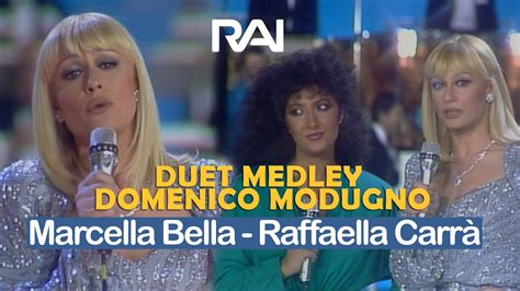 Duetto Marcella Bella Raffaella Carrà omaggio a Domenico Modugno