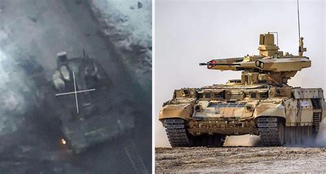 Ukrainian Forces Blow Up Russian Terrifying Terminator Tank