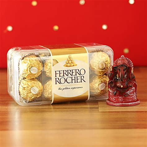 Buy Send Divine Red Ganesha Idol Ferrero Rocher Combo Online Fnp