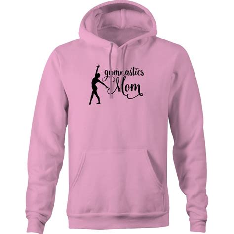 Pink Hoodies For Women Gymnastics Mom Proud Supporter Mother Floor