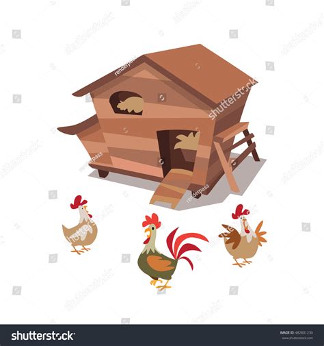 Chickens Henhouse Stock Vector Royalty Free 482801230 Shutterstock