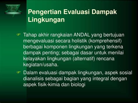 Ppt Metode Evaluasi Dampak Lingkungan Powerpoint Presentation Free