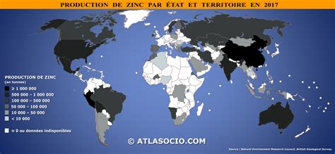 Carte Du Monde Production De Zinc Par Tat Atlasocio The Best