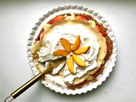 Fresh Peach Pie Recipe Graham Cracker Crust Cucinabyelena