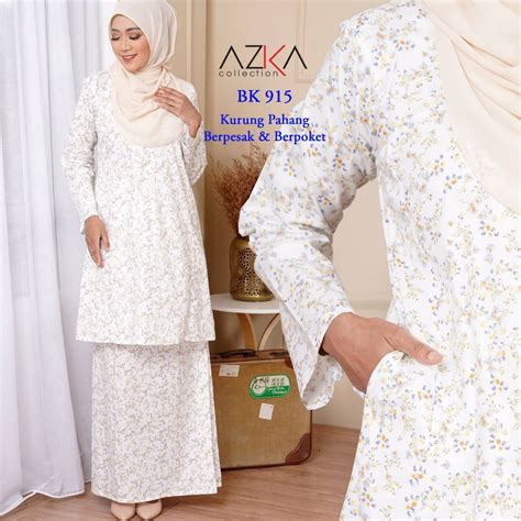 Baju Kurung Pahang Berpoket V11 By AZKA COLLECTIONS Baju Kurung Pesak