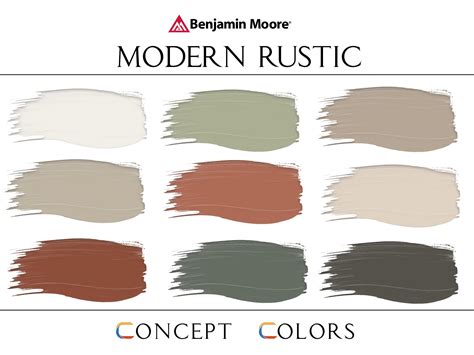 Modern Rustic Paint Palette Benjamin Moore Whole House Paint - Etsy