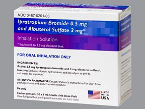 Ipratropium-Albuterol 0.5-3(2.5) Mg/3 Ml - Colorless Ampul For ...