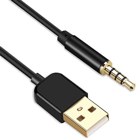 3 5mm Aux Audio Jack Cable Male To USB 2 0 Male Data Amazon Co Uk