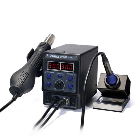 YIHUA 8786D I 2 In 1 Hot Air Gun Soldering Station Thermostatic SMD Rework Mobile Phone Repair