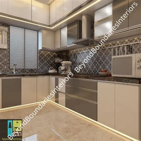 Full Flat Interiors Modern Modular Kitchen Work Provided Full Flat