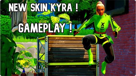 Gameplay New Skin Kyra In Game On Fortnite Impact Set Youtube