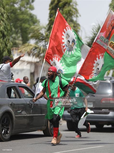 A Supporter Of Nigerias Labour Party Reacts During A Global March For News Photo Getty Images