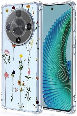 XINYEXIN Clear Case For Honor Magic 6 Lite 5G Flowers Floral Pattern