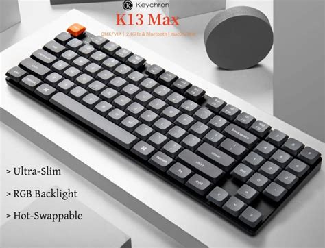 Keychron K Max Layout Qmk Via Low Profile Ultra Slim Ghz