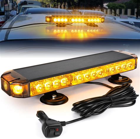 Linkitom Led Strobe Flashing Light Bar Double Side 30 Led High Intensity Emergency